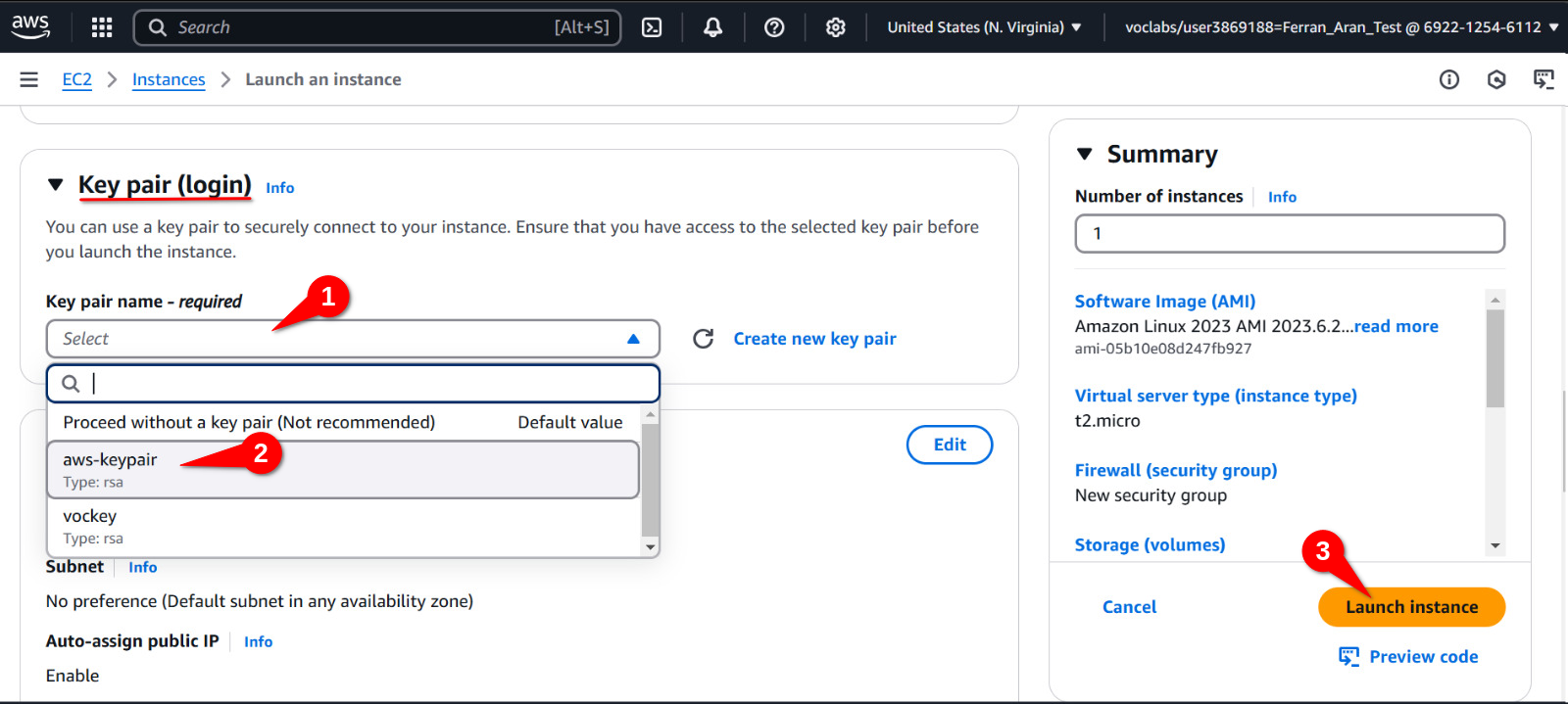 AWS Dashboard